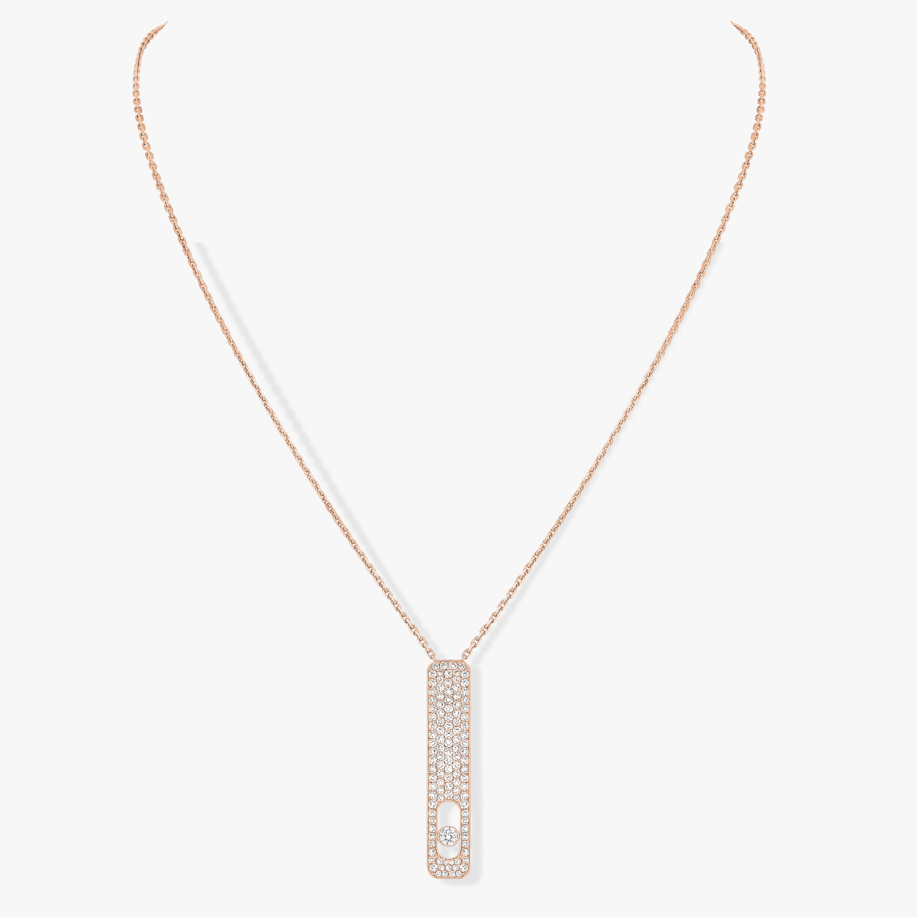 Collier Femme Or Rose Diamant My First Diamond GM Pavé 10131-PG
