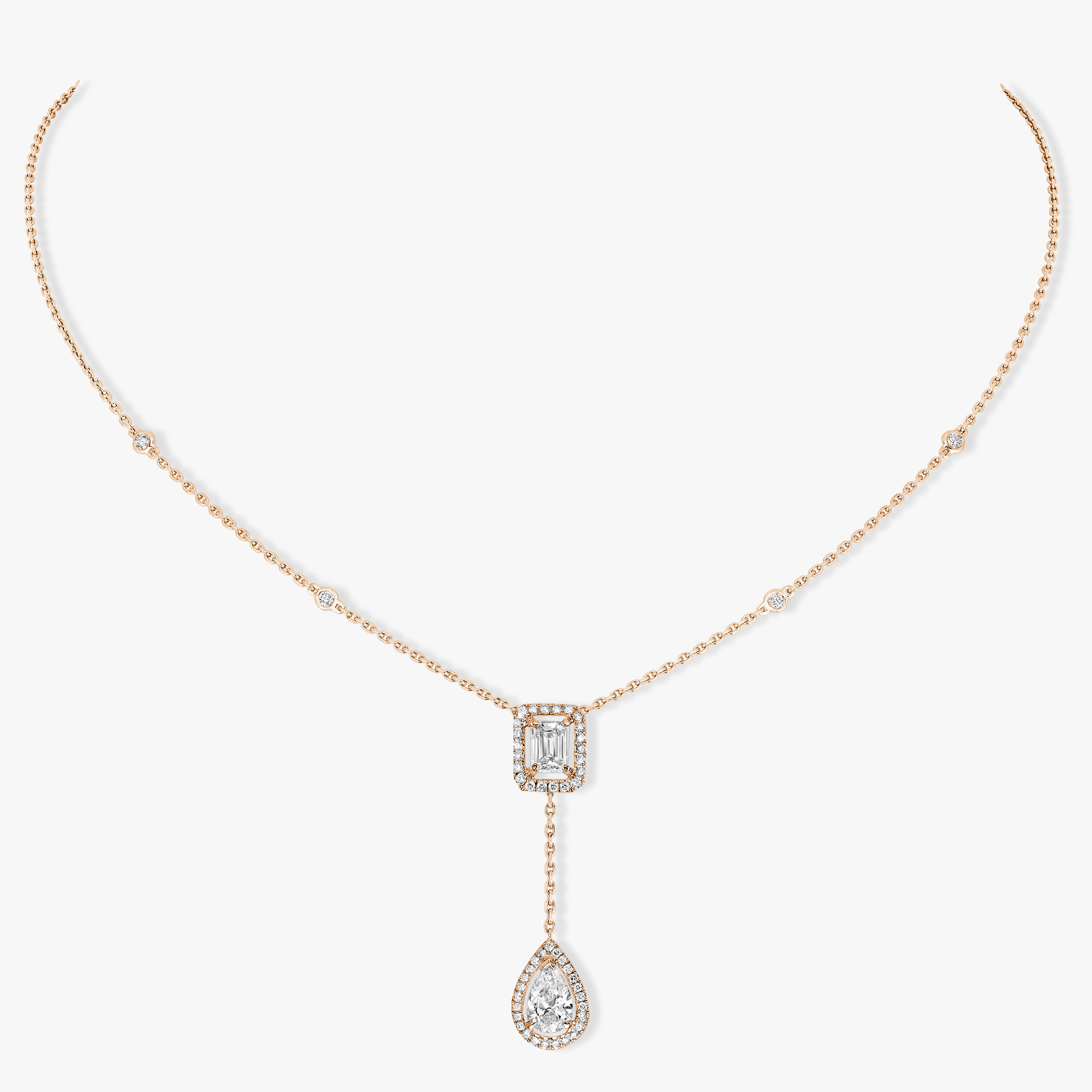 ネックレス 女性への ピンクゴールド ダイヤモンド  マイ ツイン クラヴァット 0.40カラット x2 06779-PG