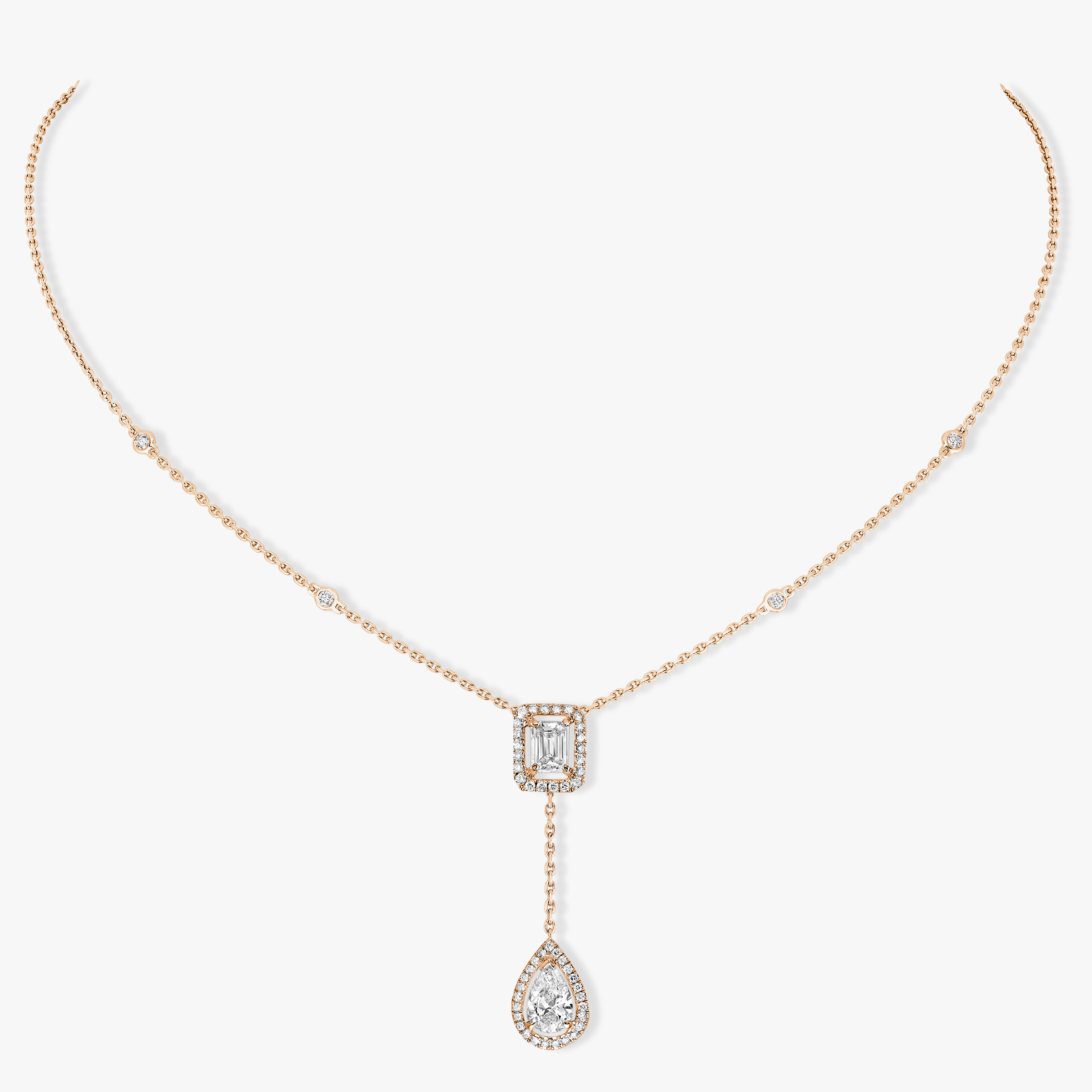 Колье Для нее Розовое золото Бриллиантами My Twin Cravate 0,40ct x2 06779-PG
