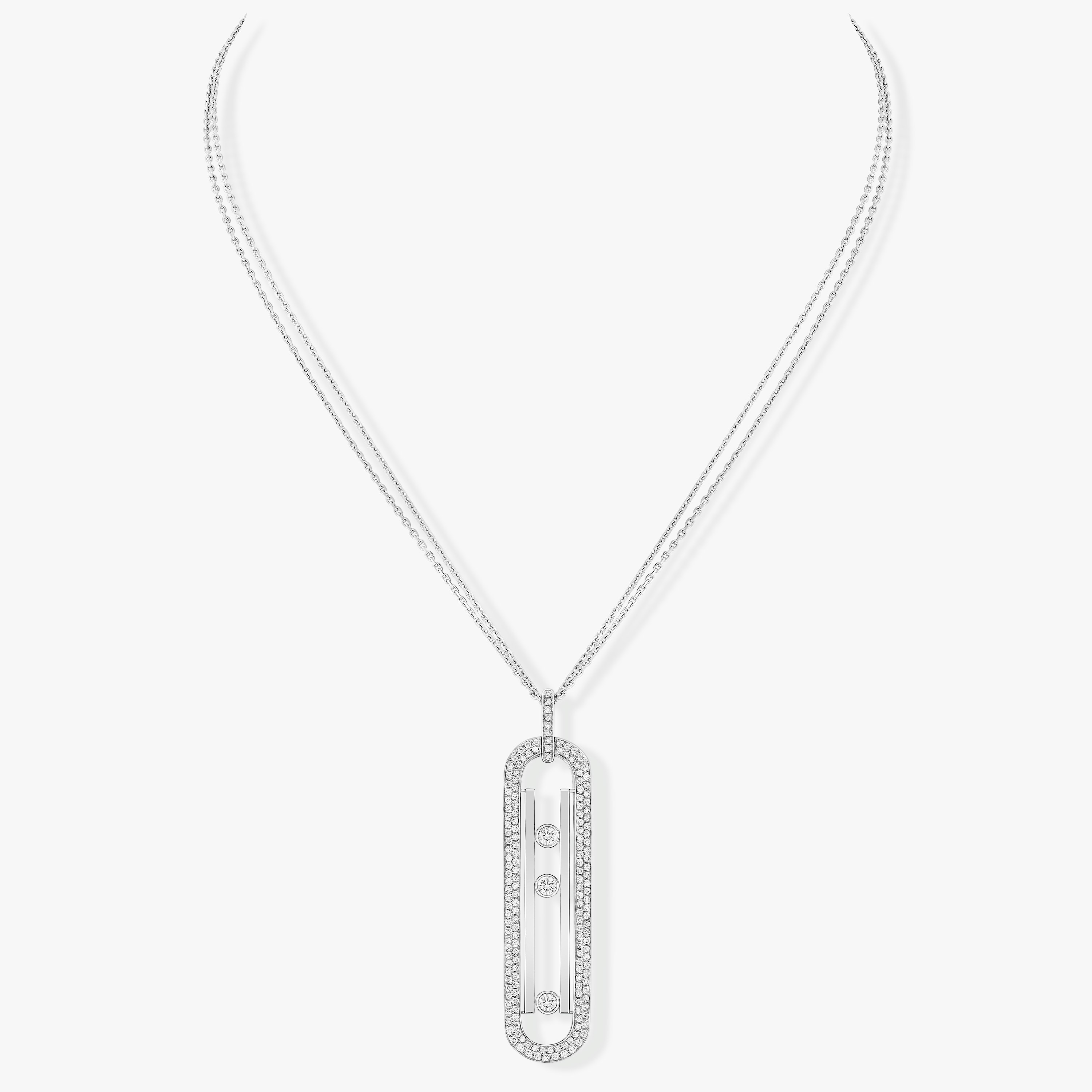 Move 10th Anniversary White Gold For Her Diamond Necklace 07228-WG