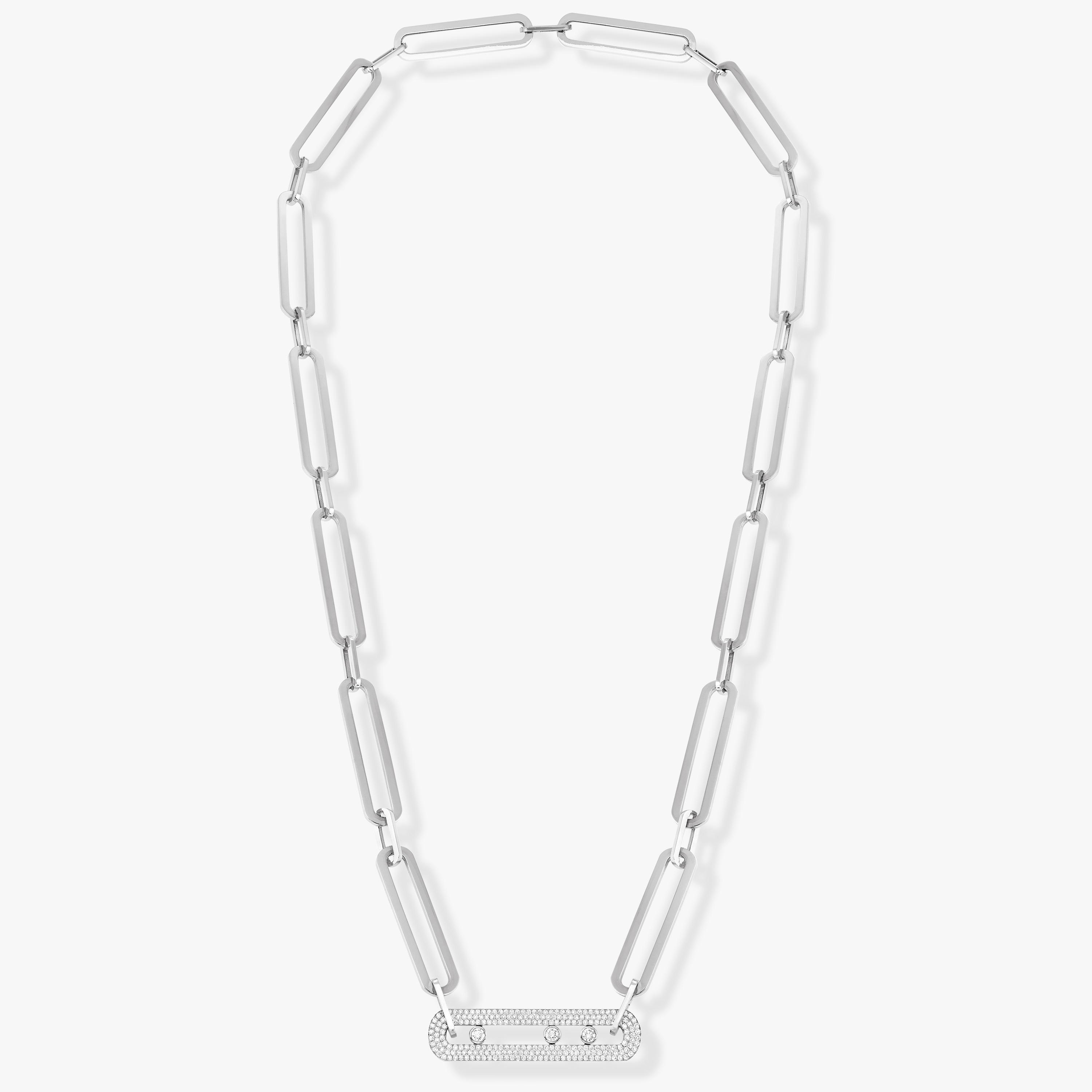 Collar Mujer Oro blanco Diamante Sautoir Move 10th Anniversary XL 06768-WG