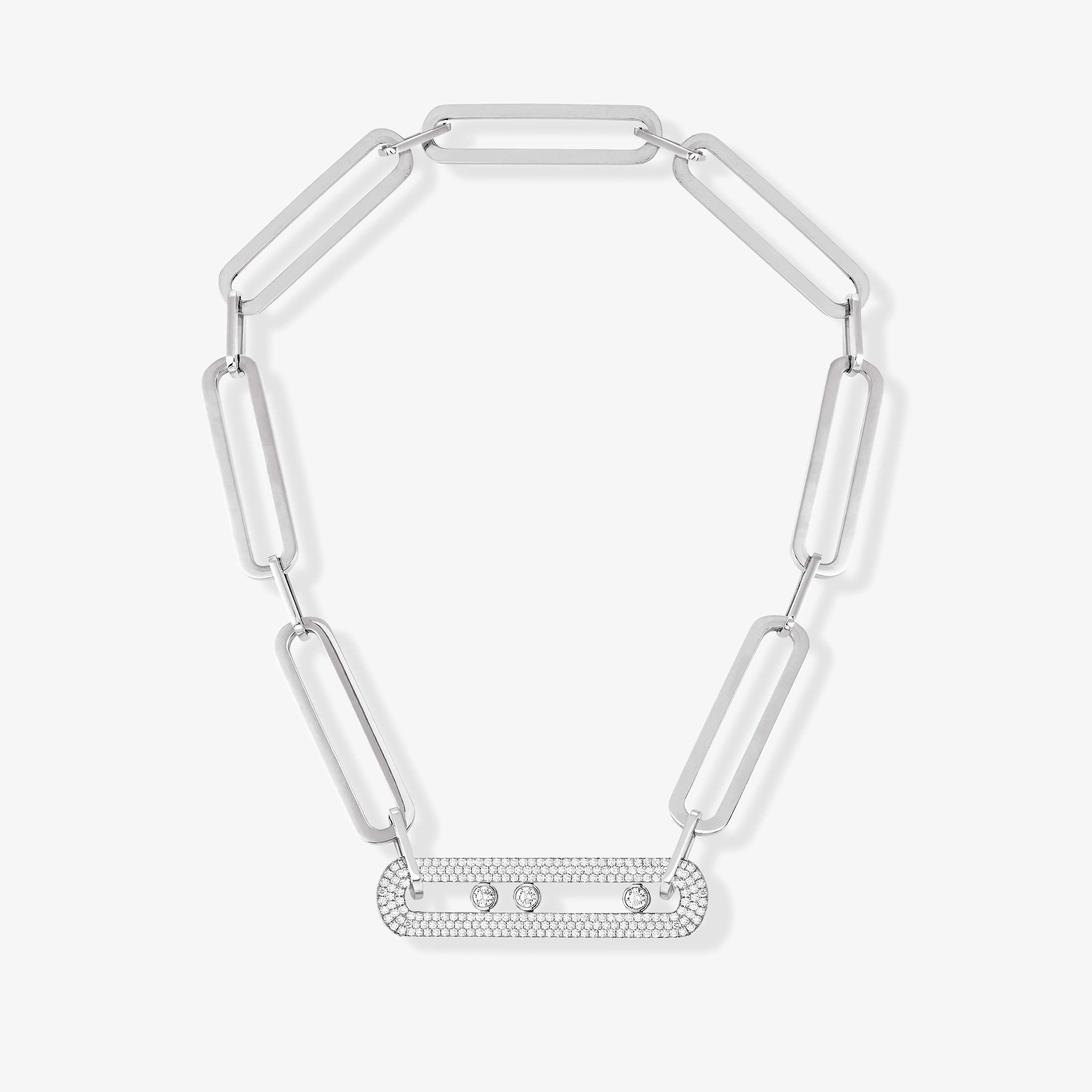 Move 10th Anniversary XL White Gold For Her Diamond Necklace 06768-WG