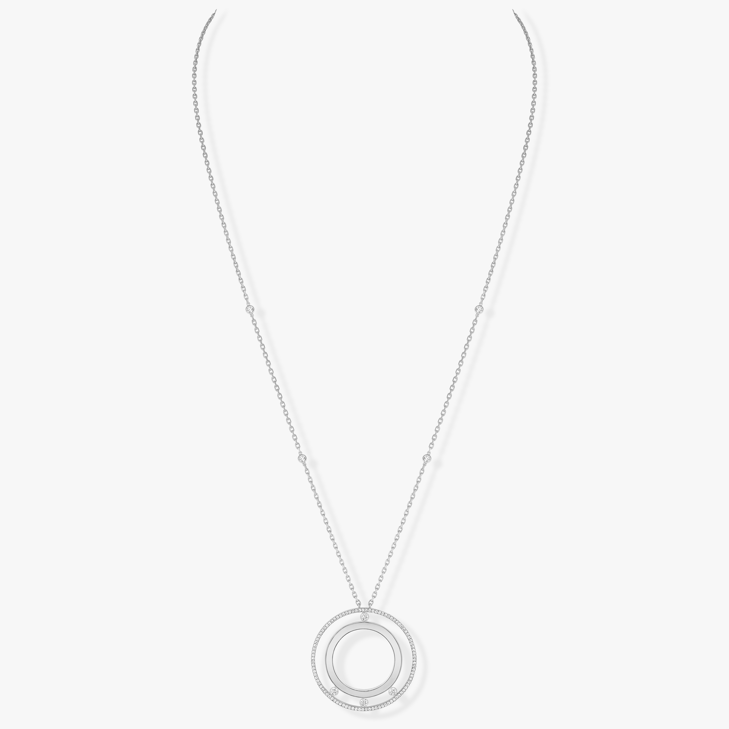 Move Romane Long Necklace White Gold For Her Diamond Necklace 11169-WG