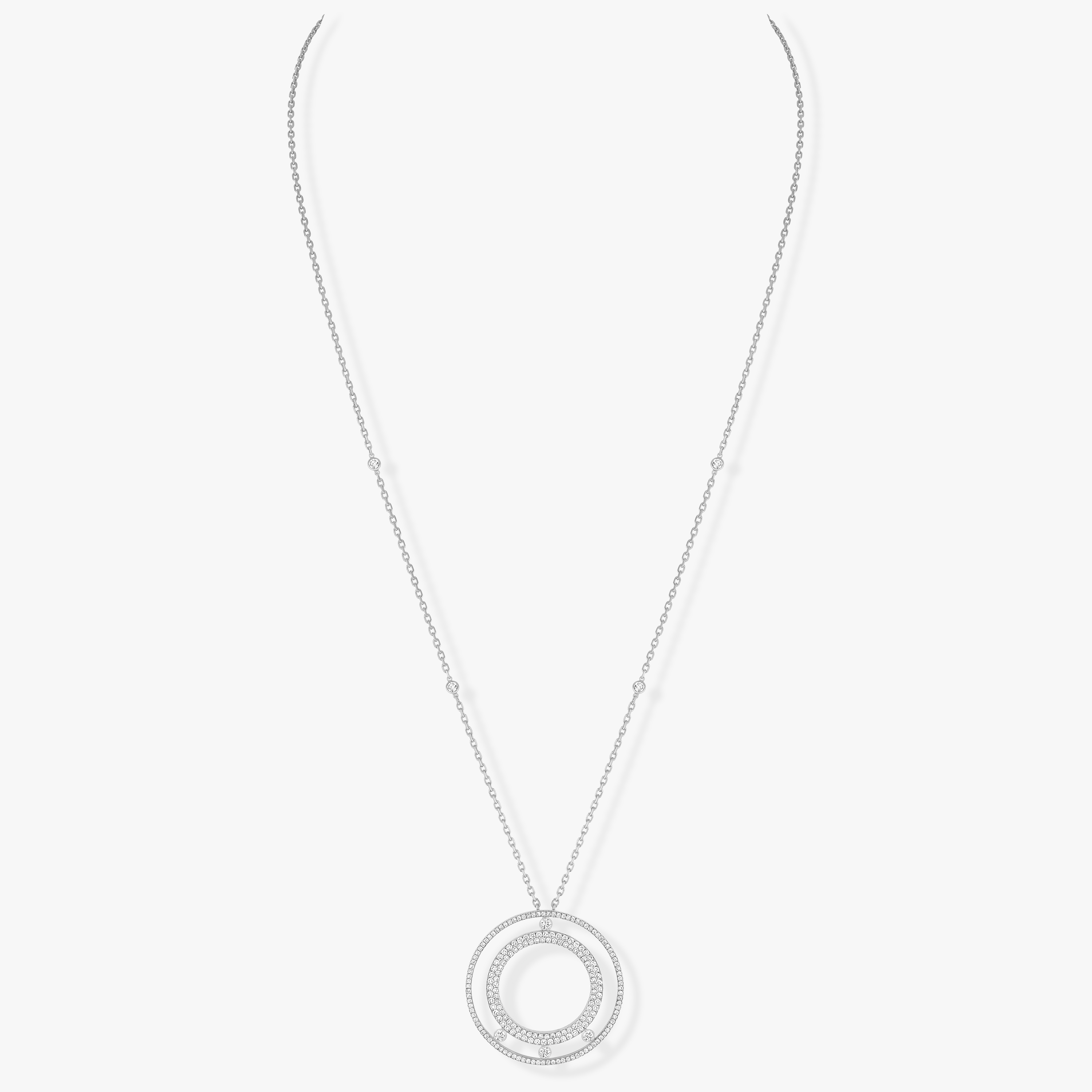 Move Romane Long Diamond Pavé Necklace White Gold For Her Diamond Necklace 11317-WG