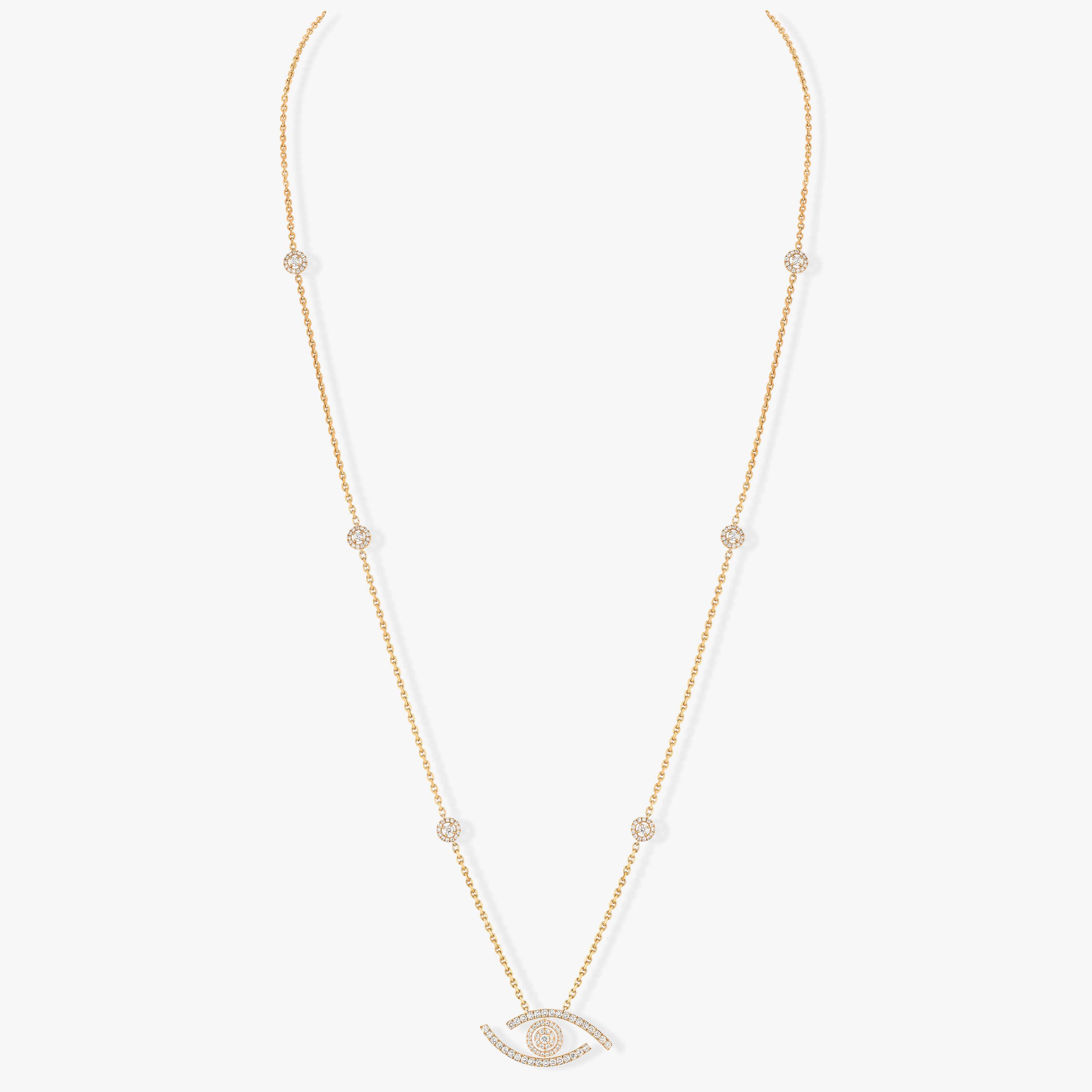 Lucky Eye long necklace Yellow Gold For Her Necklace 11569-YG