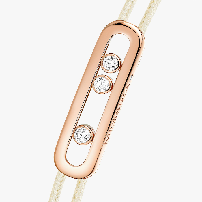 Messika CARE(S) Cream Cord Bracelet Pink Gold For Her Diamond Bracelet 14098-PG
