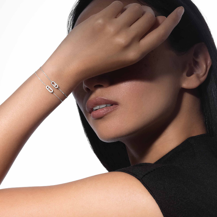 Mit Diamanten ausgefasstes Messika CARE(S) Armband Für sie Diamant Armband Weißgold 12075-WG