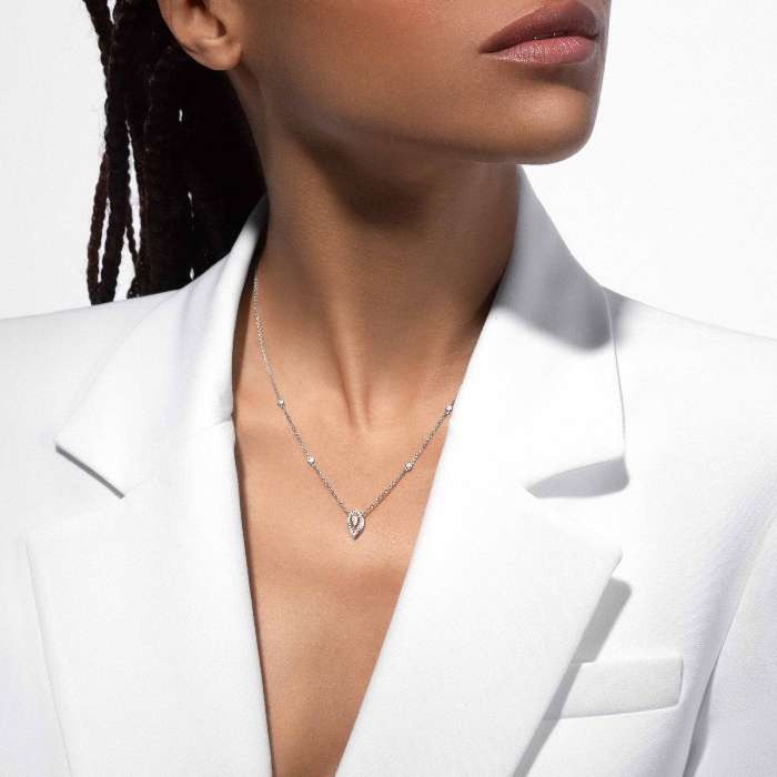 Collar Mujer Oro blanco Diamante Fiery 0,10 ct 12611-WG