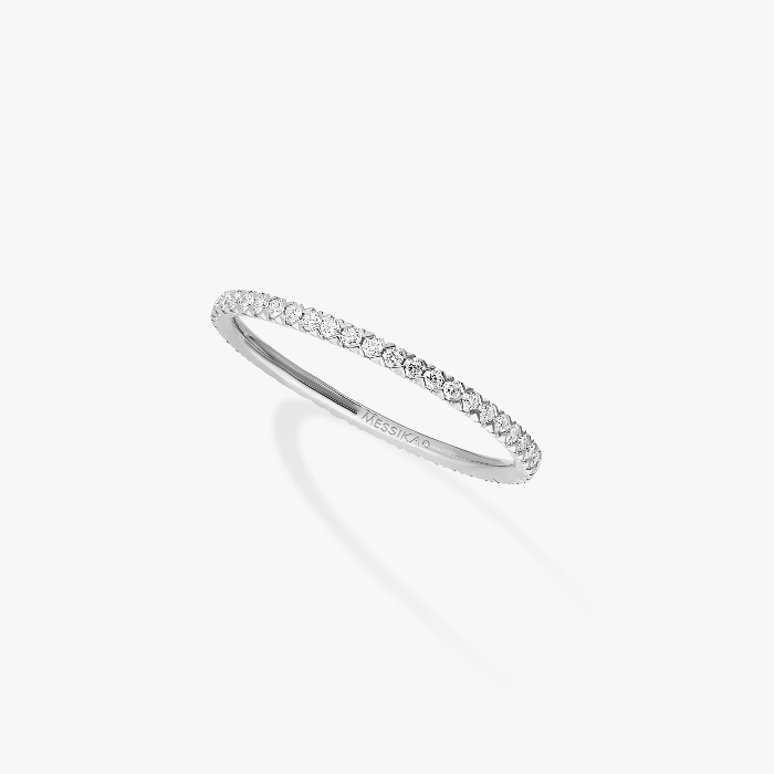 خاتم امرأة ذهب أبيض الماس خاتم زواج Gatsby 04036-WG