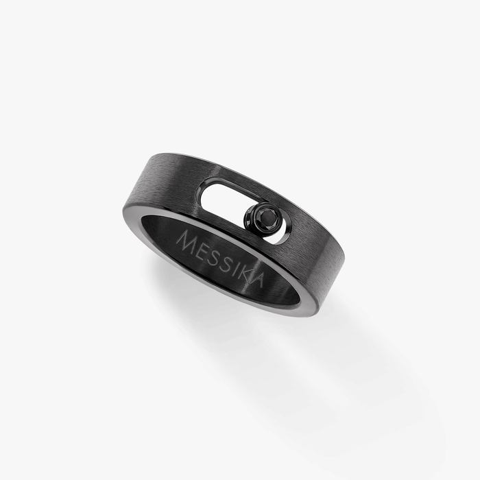 Move Titanium Black KM Für Herren Diamant Ring Schwarzes Titan 07165-TB