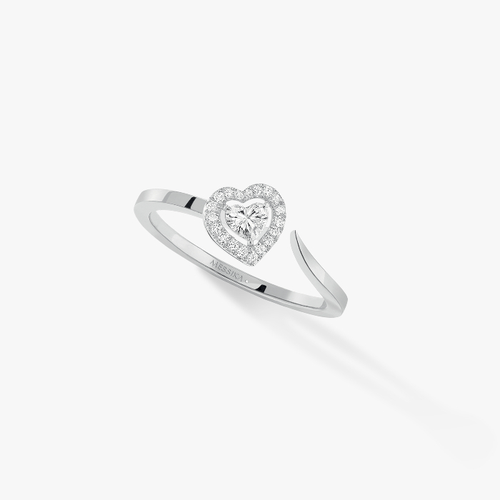 Bague Femme Or Blanc Diamant Joy diamant cœur 0,15ct 11439-WG