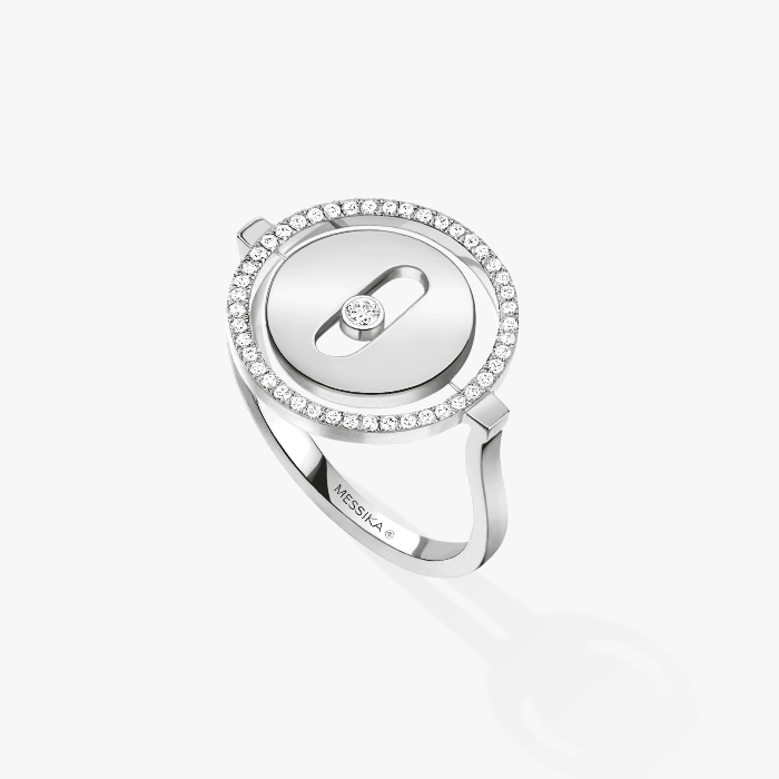خاتم امرأة ذهب أبيض الماس Lucky Move PM 07470-WG