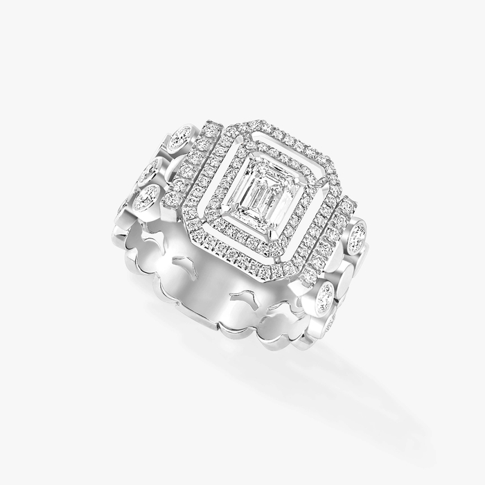 Bague Femme Or Blanc Diamant D-Vibes Multi Rangs 12445-WG