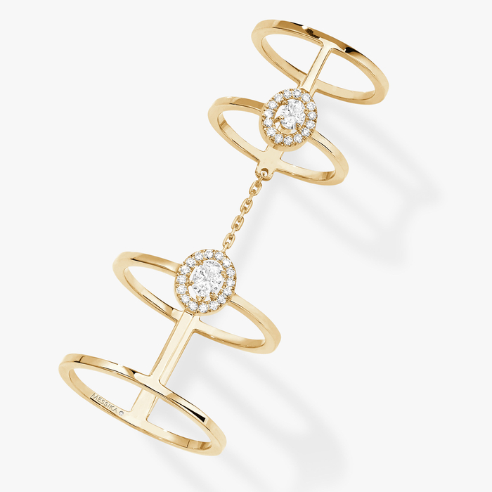 Glam'Azone Double Für sie Diamant Ring Gelbgold 06141-YG