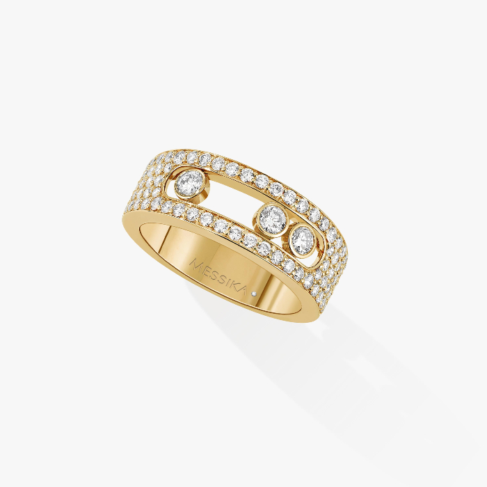 Кольцо Для нее Желтое золото Бриллиантами Move Joaillerie Pavée PM 04703-YG