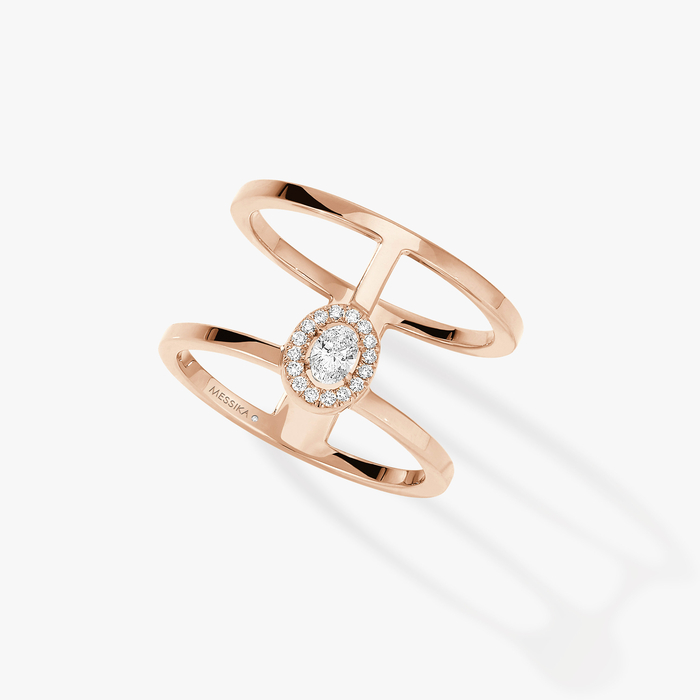 Glam'Azone 2 Rangs Für sie Diamant Ring Roségold 06173-PG