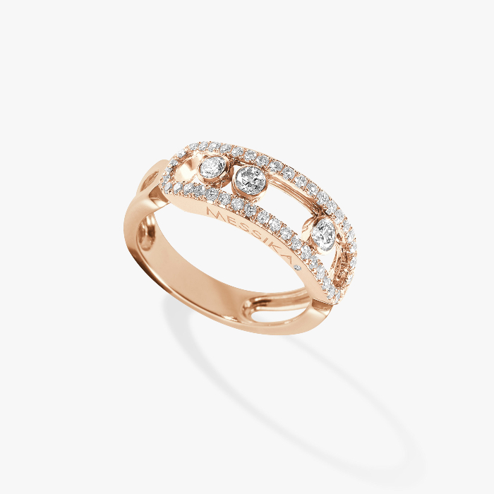 Move Classique Pavé Pink Gold For Her Diamond Ring 04000-PG