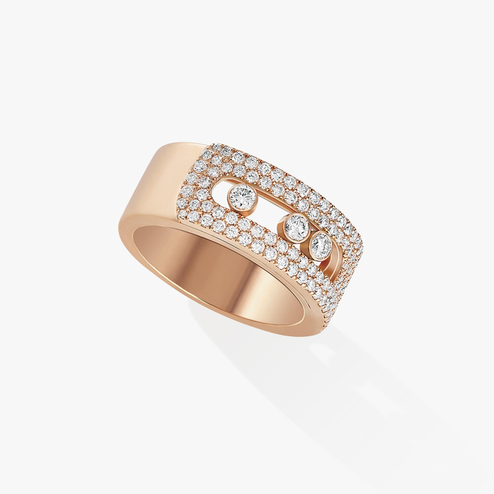 Ring For Her Pink Gold Diamond Move Noa LM Pavé  10102-PG