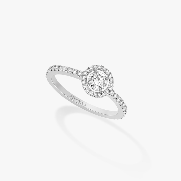 Bague Femme Or Blanc Diamant Solitaire M-Love Brillant 08183-WG