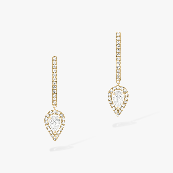 Pendiente Mujer Oro amarillo Diamante Pendientes de aro Joy PS 0,10 ct x2              07480-YG