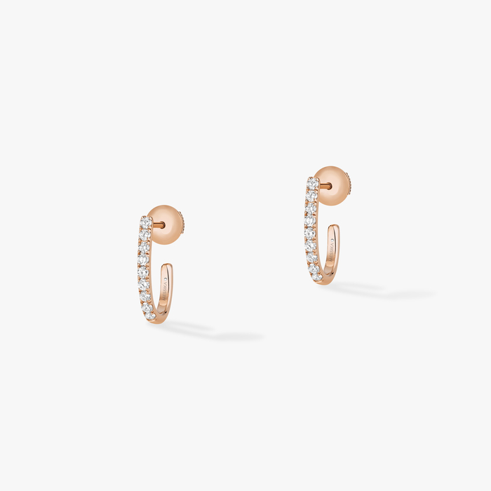 Gatsby XS Hoop Pink Gold For Her Diamond Earrings 05741-PG