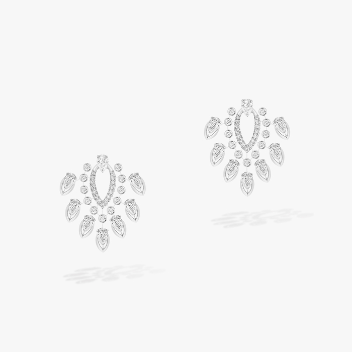 Boucles d'oreilles Femme Or Blanc Diamant Desert Bloom 07475-WG