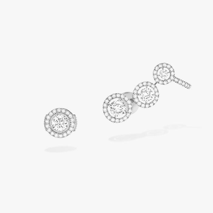 Boucles d'oreilles Femme Or Blanc Diamant Joy Trio 07143-WG