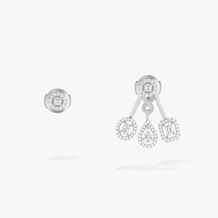 My Twin Trio White Gold For Her Diamond Earrings 06527-WG