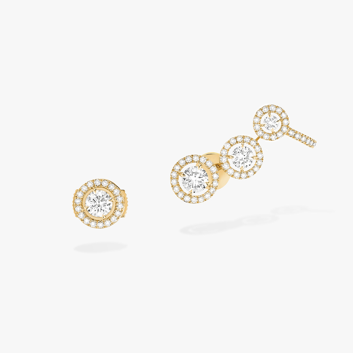 Boucles d'oreilles Femme Or Jaune Diamant Joy Trio 07143-YG