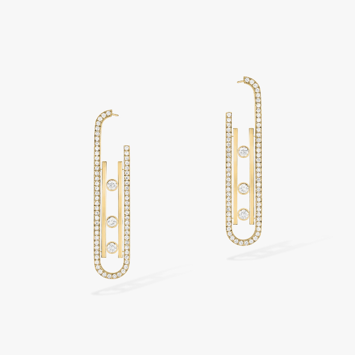 Boucles d'oreilles Move 10th SM Yellow Gold For Her Diamond Earrings 10811-YG