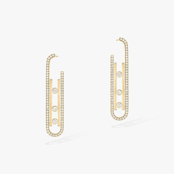 Boucles d'oreilles Move 10th SM Yellow Gold For Her Diamond Earrings 10811-YG