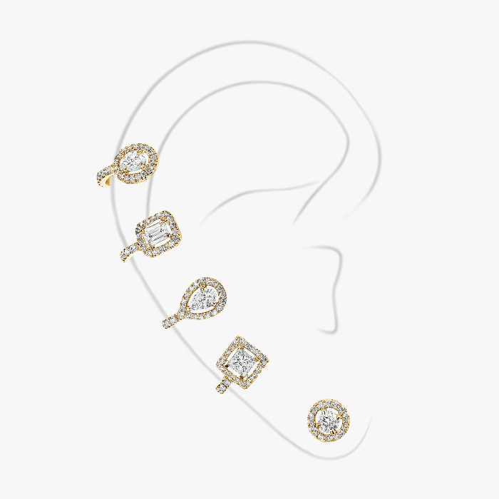 My Twin Multishape Yellow Gold For Her Diamond Earrings 06158-YG