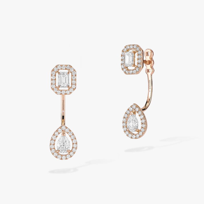 Earrings For Her Pink Gold Diamond My Twin Toi & Moi 0.15ct x2 06504-PG