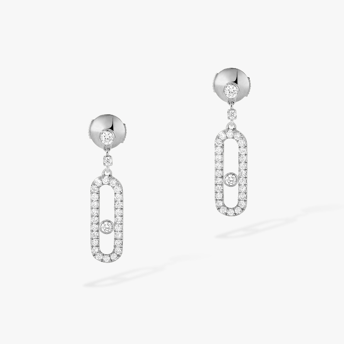 Dormeuses Move Uno White Gold For Her Diamond Earrings 05631-WG