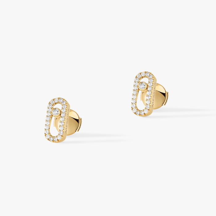 Boucles d'oreilles Femme Or Jaune Diamant Puces Move Uno 05634-YG