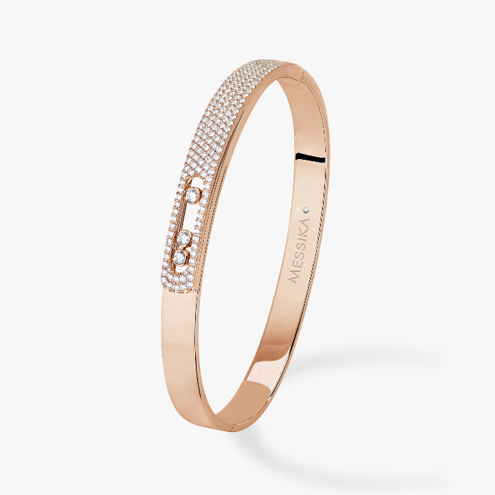 Bangle Move Noa Pavé  Pink Gold For Her Diamond Bracelet 06371-PG