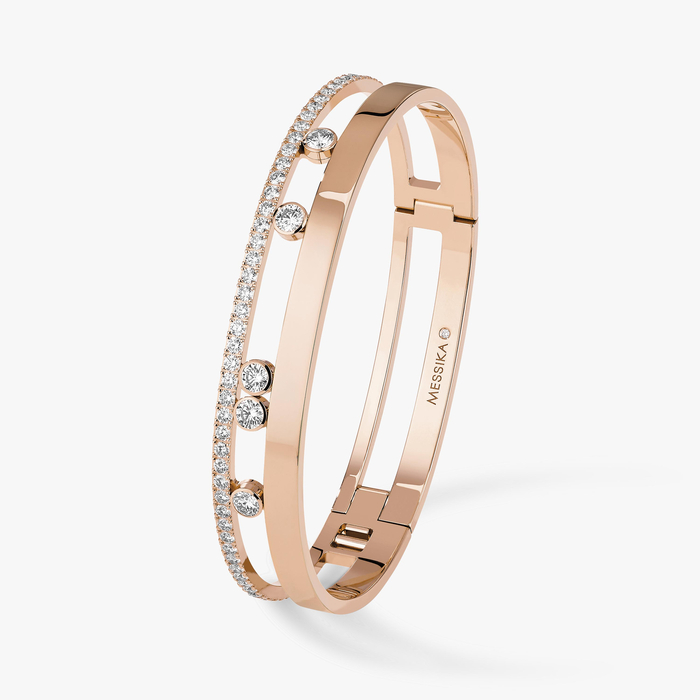 Move Romane Large Bangle Pink Gold For Her Diamond Bracelet 06747-PG