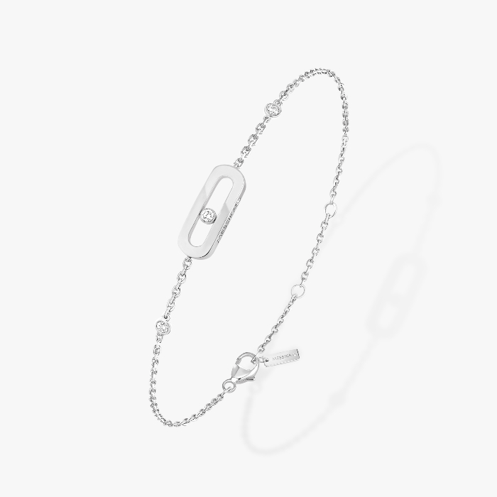 Bracelet Femme Or Blanc Diamant Move Uno  10051-WG