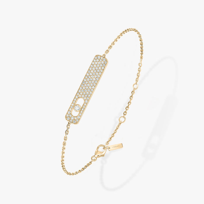 My First Diamond Pavé  Yellow Gold For Her Diamond Bracelet 07535-YG