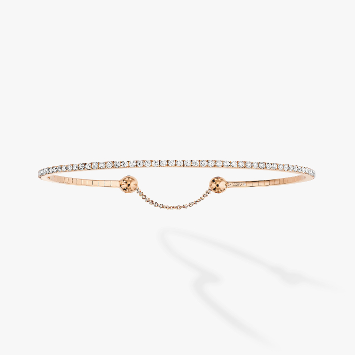 Skinny 0.80ct  Pink Gold For Her Diamond Bracelet 06097-PG