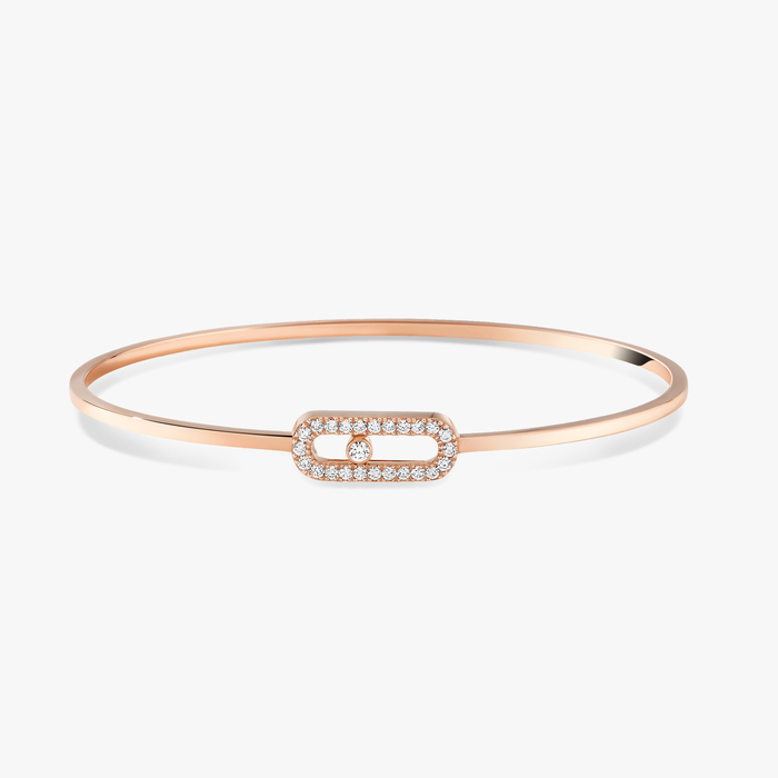 Move Uno Pavé Flex Bangle Pink Gold For Her Diamond Bracelet 11134-PG