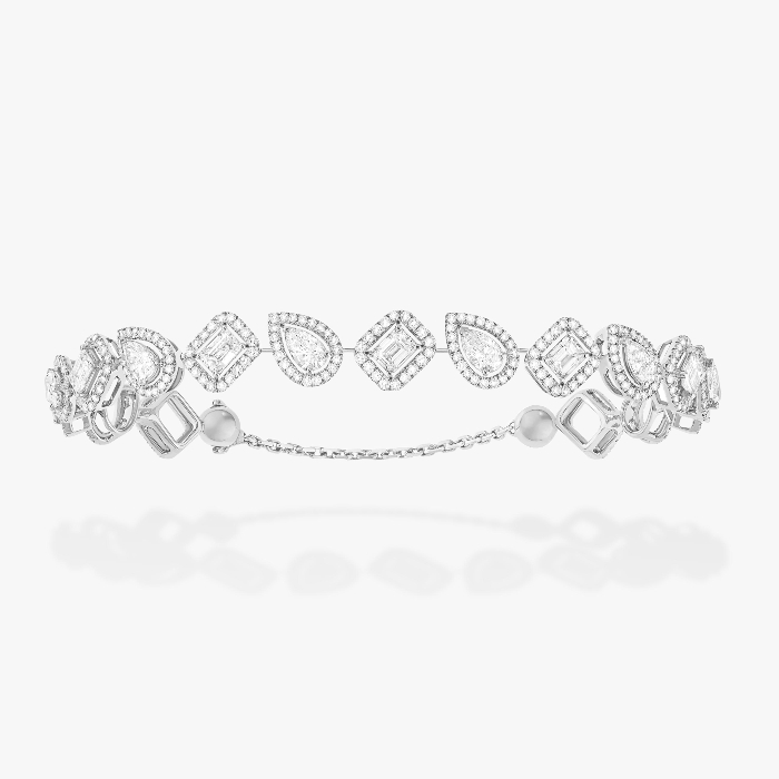 Bracelet Femme Or Blanc Diamant My Twin Skinny Rivière 07102-WG