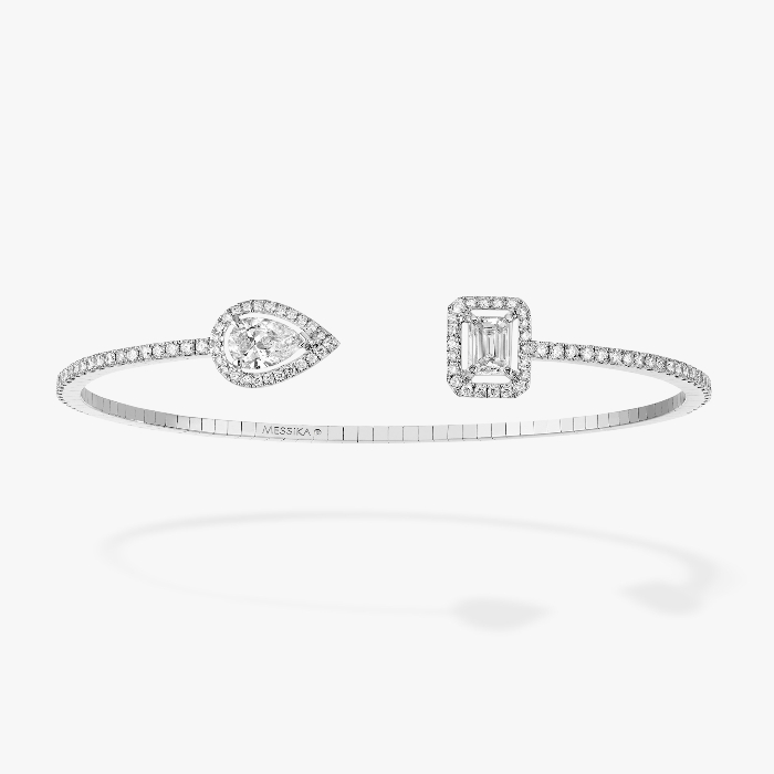 Bracelet Femme Or Blanc Diamant My Twin Skinny 0,40ct x2 06492-WG