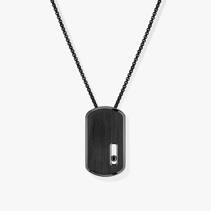 Collier Femme Titane Black Diamant Pendentif GM Move Titanium Black 13195-TB