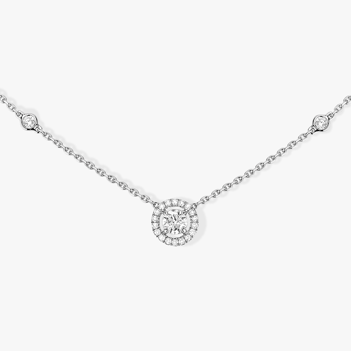 Joy Round Diamond 0.20ct White Gold For Her Diamond Necklace 04281-WG