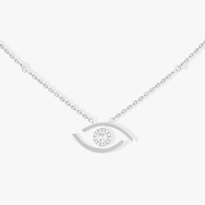 Lucky Eye White Gold For Her Diamond Necklace 07524-WG