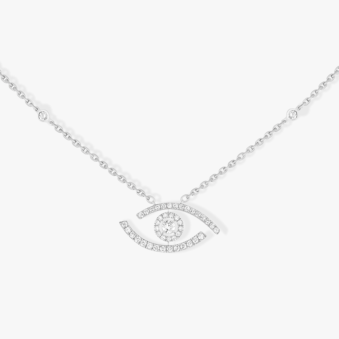 Collier Femme Or Blanc Diamant Collier Pavé 07525-WG