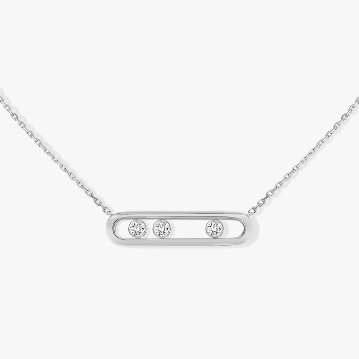 Collier Femme Or Blanc Diamant Move 03997-WG