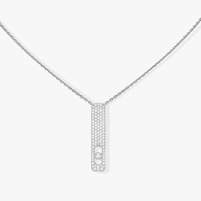 Collier Femme Or Blanc Diamant My First Diamond Pavé  07520-WG