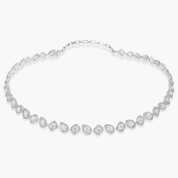 Necklace For Her White Gold Diamond My Twin Skinny Rivière 07101-WG